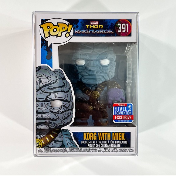 Marvel Thor Ragnarok Korg with Miek #391 Funko Pop! 2018 Limited Exclusive - Picture 1 of 7